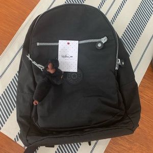 Kipling Small Backpack Black NEW with Monkey Seoul